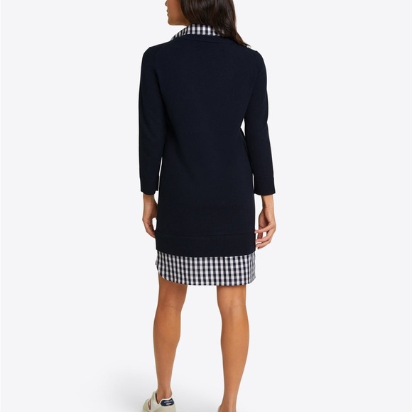 Draper James Wool and Cotton Combo Sweaterdress in Navy Size 1X NWT - Picture 3 of 7